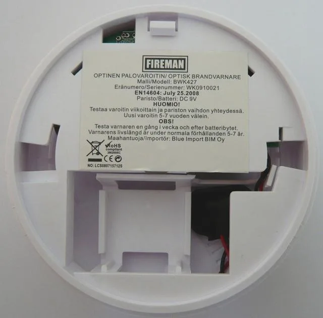 Allarme fumo – Optinen Palovaroitin — foto 2 dell'alert 0626/10