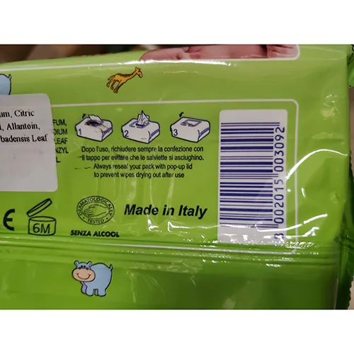 Salviette per neonati «Aloe vera» — foto 3 dell'alert A12/01257/24