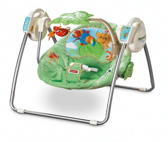 Altalena per bambini – Mattel Inc., Rainforest Open Top Swing (Fisher – Price)