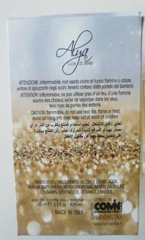 Eau de toilette «ALYA LUCI DI STELLE» — foto 2 dell'alert A12/02870/23