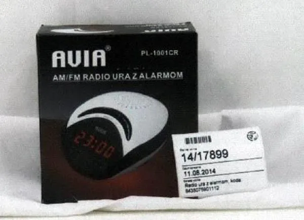 Radiosveglia con allarme «AM/FM RADIO URA Z ALARMOM» — foto 1 dell'alert A12/0017/15