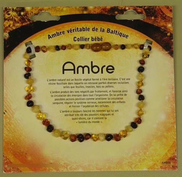 Collane per dentizione per bambini «Ambre véritable de la Baltique - Collier bébé - Ambre (Genuine Baltic Amber - Baby Neckl…» (Tempo ideal)