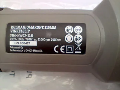 Smerigliatrice angolare «Angle grinder» — foto 2 dell'alert A11/00125/22