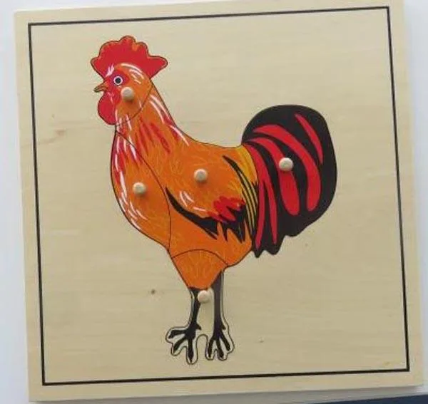 Puzzle per bambini «Animal Puzzle: Rooster and Ladybug» (JAISA)