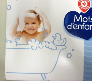 Seggiolino da bagno per bambini «Anneau de bain» (Mots d'enfants)