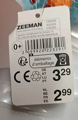 Giocattolo di anelli di plastica «Anneaux chainon» (Zeeman)