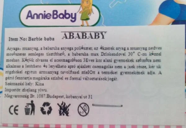 Bambola di plastica «Annie Baby» — foto 2 dell'alert A12/0313/19