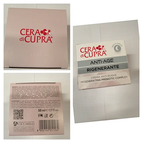 Crema anti-età «ANTI - AGE RIGENERANTE» (CERA DI CUPRA)