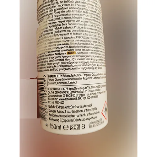 Deodorant «Anti-transpirant» — foto 2 dell'alert A12/02148/24