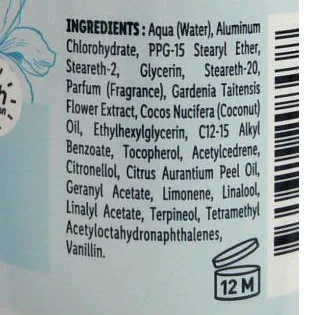 Deodorante «Anti-transpirant Monoï» — foto 1 dell'alert SR/00390/26