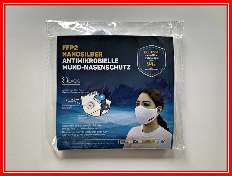 Maschera facciale in tessuto «Antimikrobielle Mund-Nasenschutz» — foto 3 dell'alert A12/00899/20