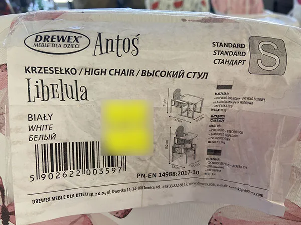 Seggiolone per bambini «ANTOS» — foto 2 dell'alert A12/00811/22
