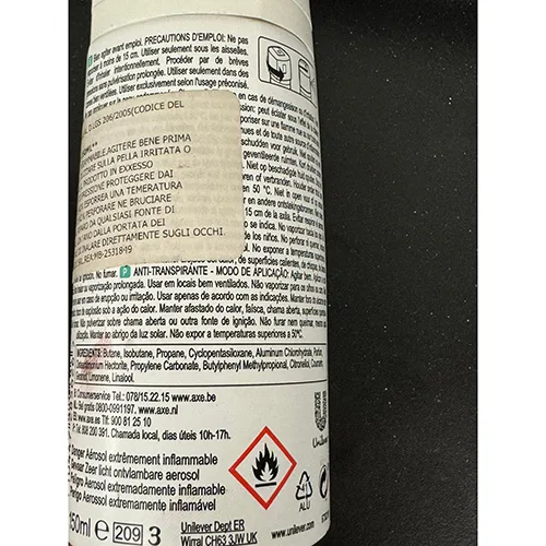 Deodorante «Apollo» — foto 3 dell'alert SR/02573/25