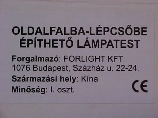 Apparecchio di illuminazione (a parete) Oldalfalba-lepcsobe epiteto lamptest — foto 2 dell'alert 0408/08