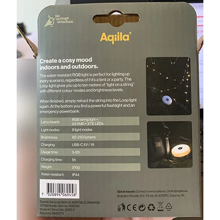 Stringa di luce a LED «Aqiila LED lightsling» — foto 2 dell'alert SR/01196/26