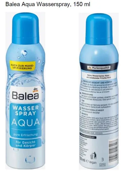 Spray acqua per viso e corpo «Aqua Wasserspray» (dm Balea)