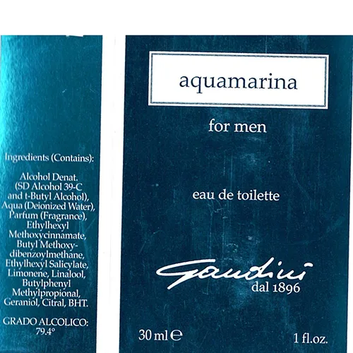 Eau de toilette «Aquamarina» (Gaudini)