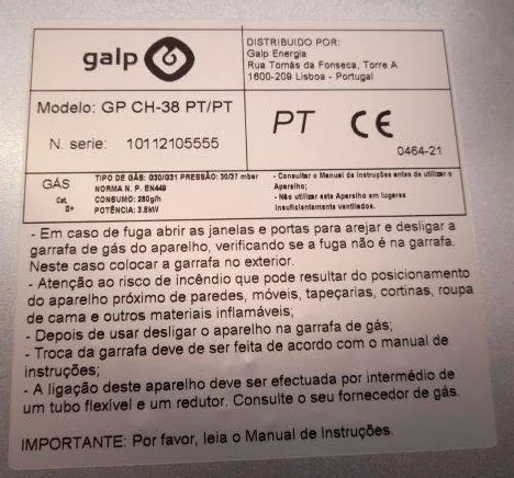 Riscaldatore a gas «Aquecedor Painel de Vidro (Gas heater)» — foto 3 dell'alert A12/01748/23