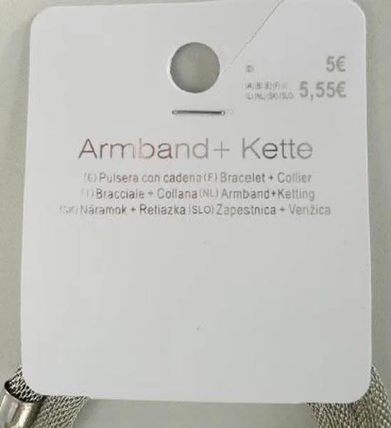 Set di gioielli «Armband + Kette (Bracelet and necklace)» — foto 2 dell'alert A12/0388/17