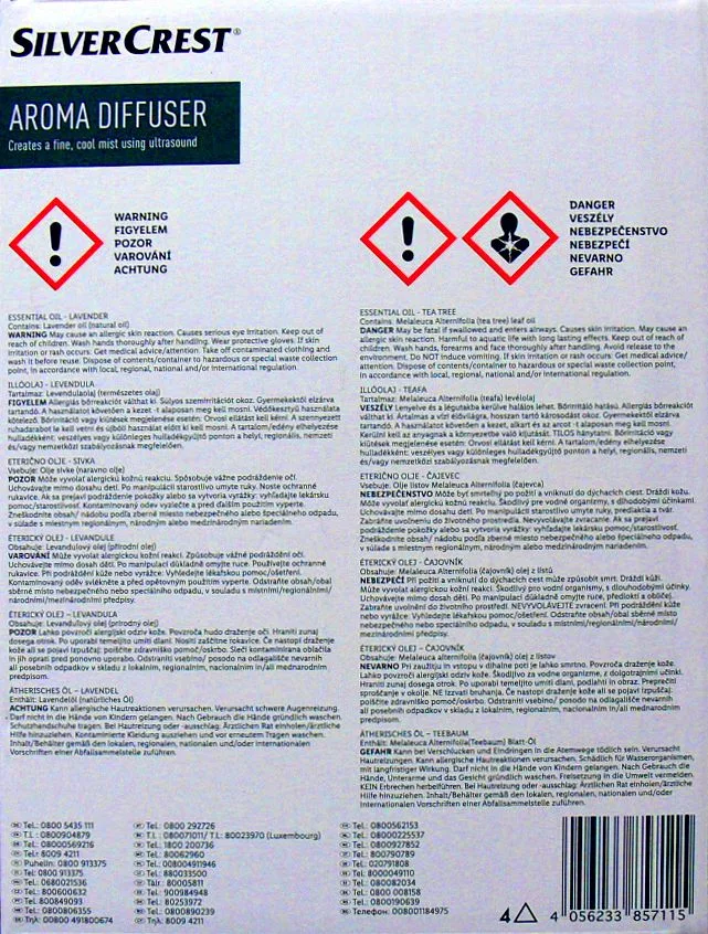 Diffusore di aromi «AROMA DIFFUSER / Párásító aromalámpa» — foto 2 dell'alert A11/00112/21