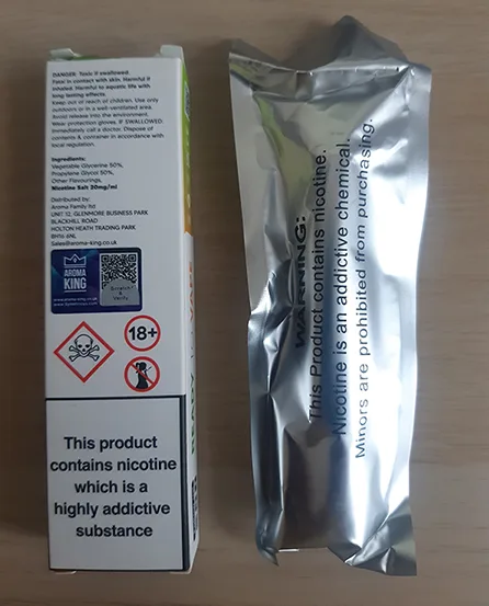 Sigaretta elettronica usa e getta «Aroma King Bar 600 puffs» — foto 2 dell'alert A12/00605/22