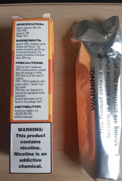 Sigaretta elettronica usa e getta «Aroma King Queen 1400 puffs E-cigarette Disposable» — foto 2 dell'alert A12/00603/22