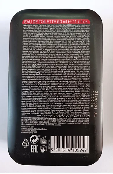 Eau de toilette «Aromatic Top with Woody Ambery Base Red Code» — foto 2 dell'alert A12/00934/23