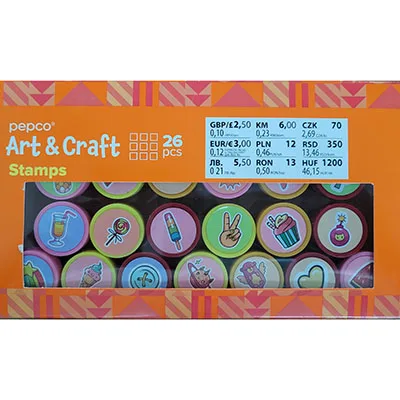 francobolli giocattolo «Art &amp; Craft Stamps 26 pcs.» (Pepco)