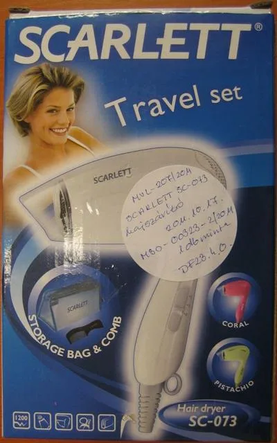 Asciugacapelli "Set di viaggio" & # #13; & #13; — foto 2 dell'alert 0454/12