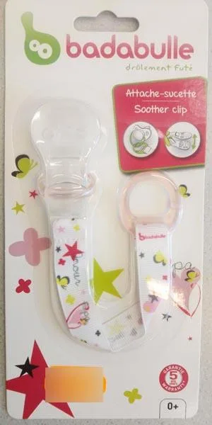 Supporto di succhietto «Attache-soucette (soother clip)» (Badabulle)