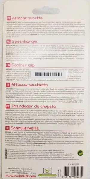 Supporto di succhietto «Attache-soucette (soother clip)» — foto 2 dell'alert A12/1413/17