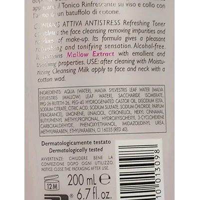 Tonico viso «Attiva antistress tonico rinfrescante» (Clinians)
