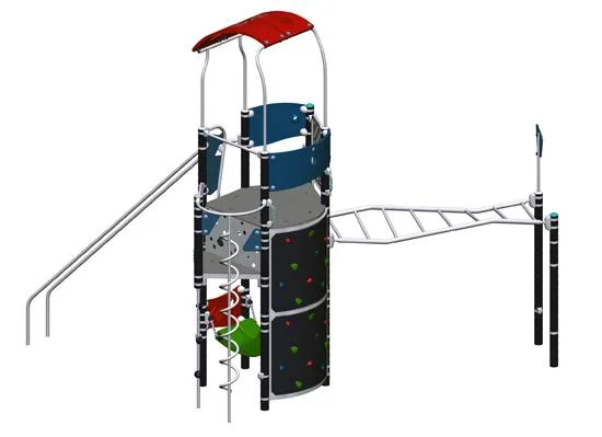 Attrezzatura per l'arrampicata nel parco giochi (Kompan)