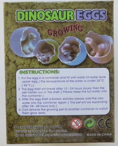Giocattoli espandibili «Australian Dinosaur - Hatching Eggs» — foto 4 dell'alert A12/1419/16