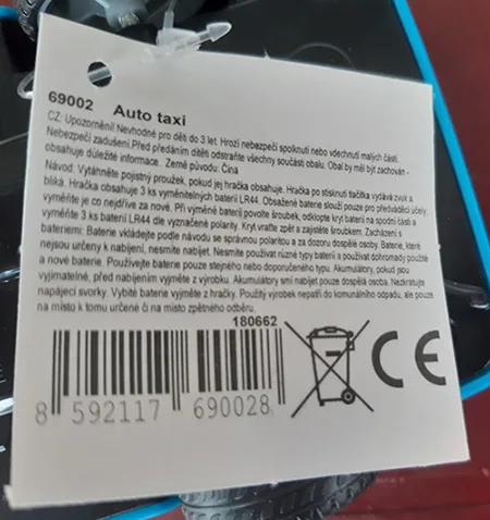 Giocattolo a batteria «Auto Taxi» — foto 3 dell'alert A12/01107/22