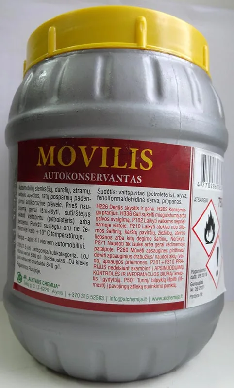Rivestimento anticorrosivo «AUTOKONSERVANTAS MOVILIS» — foto 1 dell'alert A12/00045/20