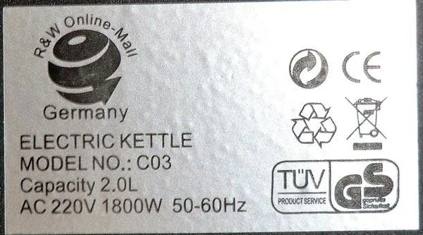 Bollitore elettrico «Automatic Cordless Kettle» — foto 3 dell'alert A12/1848/17