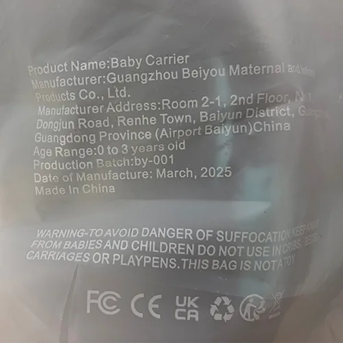 Portabebè «Baby Carrier» — foto 3 dell'alert SR/00982/26