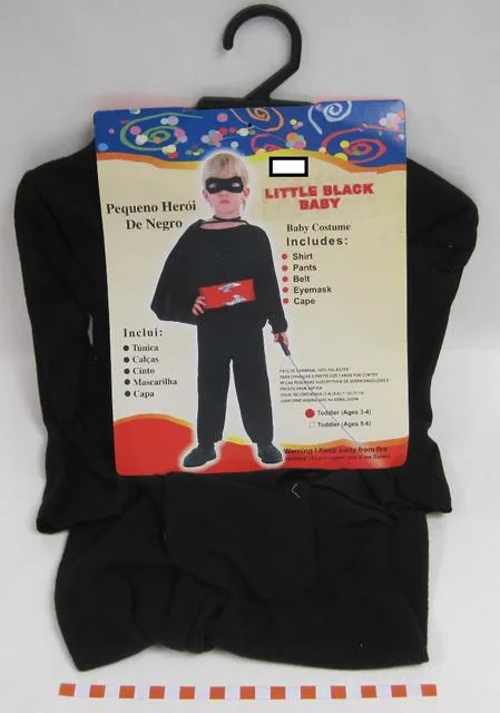 Vestito fantasia &amp; #13; &amp; #13; «Baby costume "Pequeno Heroi de Negro", Baby costume "Little Black Baby"»