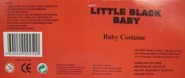 Vestito fantasia & #13; & #13; «Baby costume "Pequeno Heroi de Negro", Baby costume "Little Black Baby"» — foto 2 dell'alert A12/0340/13