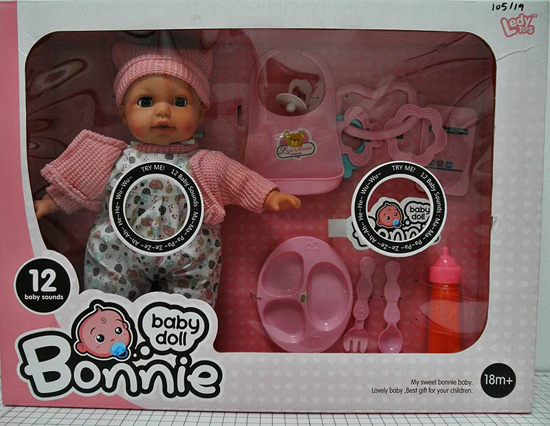 Bambola in plastica con accessori «Baby doll - Bonnie» (Ledy Toys)