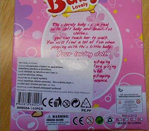 Bambola di plastica «Baby Lovely» — foto 2 dell'alert A12/0066/15