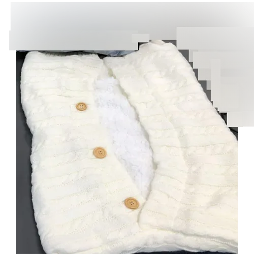 Sacco a pelo per bambini «Baby Sleeping Bag Baby Carriage Knitted Sleeping Bag Lovely Warm Doll Removable Sleeve K…»
