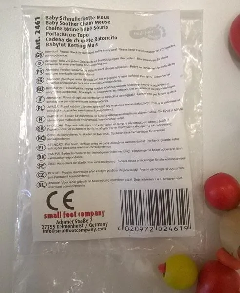 Catena del succhietto «Baby Soother Chain Mouse» — foto 2 dell'alert A12/1076/15