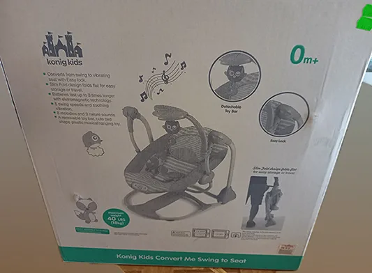Altalena elettrica per bambini «Baby swing Nakko 20» — foto 2 dell'alert A11/00049/22