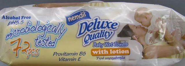 Salviette per bambini & #13; & #13; «Baby Wet Towels with lotion, Deluxe Quality» — foto 2 dell'alert A12/0126/13