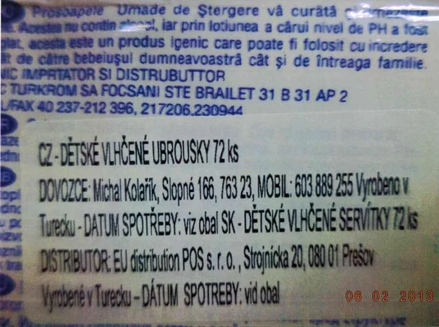 Salviette bagnate per bambini «Baby wet wipes with lotion» — foto 11 dell'alert A12/0260/13