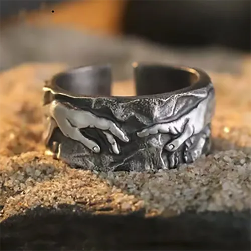 Anello «Bague en argent rétro pour hommes et femmes» — foto 1 dell'alert SR/00503/26