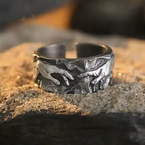 Anello «Bague en argent rétro pour hommes et femmes» — foto 2 dell'alert SR/00503/26