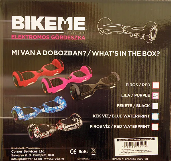 Scooter autobilanciante (hoverboard) «BALANCE SCOOTER / Elektromos gördeszka» — foto 3 dell'alert A12/00661/21